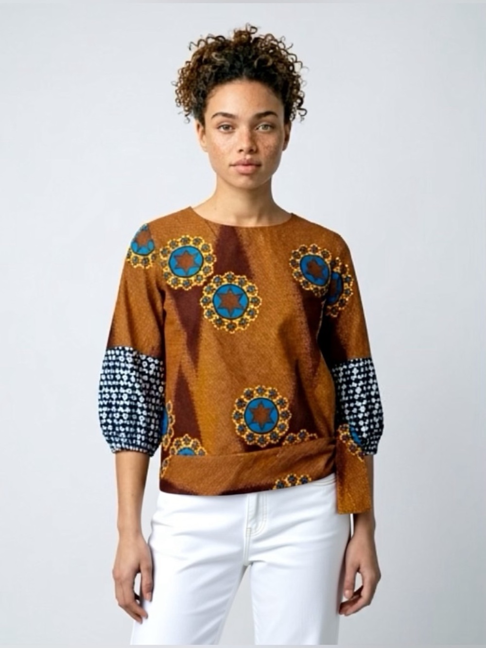 NWOT African Print Top, Ghana Handmade